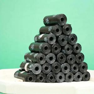 10 롤 발 인쇄 애완 동물 쓰레기 봉투, 누출 방지 애완견 쓰레기 봉투 강아지 똥 봉투