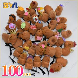 10-100PCS Kawaii 나비 넥타이 작은 3D Capybara 머리핀 봄 클립 Duckbill 클립 Bangs 클립 사이드 클립 모자를 쓰고 있죠 헤어 액세서리