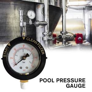 A19E-190058 압력 게이지 0-60 PSI, 1/4 인치 NPT 바닥 마운트 수영장이있는 필터 수압 게이지 시작 및 청소