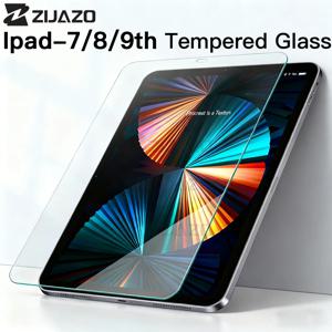 ZIJAZO 2pcs 9H 강화 유리 아이패드 7세대 8세대 9세대 10.2'용 클리어 스크린 프로텍터 아이패드 A2198용 긁힘 방지 보호 필름