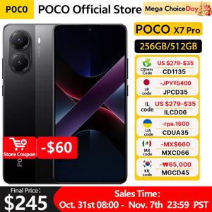 【브랜드+】POCO X7 Pro 스마트폰 디멘시티 8400-울트라 6.67인치 120Hz AMOLED 디스플레이 90W 하이퍼차지 6000mAh NFC 샤오미 하이퍼OS