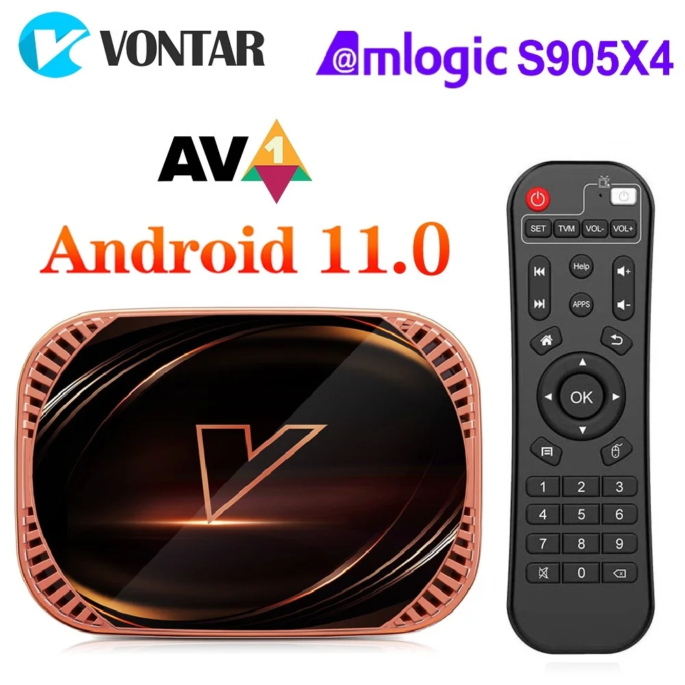 VONTAR X4 Amlogic S905X4 스마트 TV 박스 안드로이드 11 4GB 128G 32GB 64GB Wifi BT AV1 미디어 플레이어 TVBOX 4K 1000M 셋톱 박스
