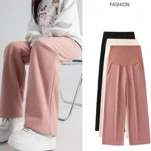 임산부 바지, 겨울 플러스 벨벳 코듀로이, 임산부 바지, 넓은 다리, 느슨한 옷, 캐주얼 임신 바지