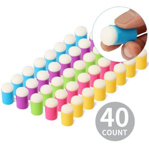 40PCS 공예 손가락 스폰지 Daubers 드로잉 프로젝트 손가락 그림 스폰지 카드 만들기, 그림, 스탬핑, 잉크에 대 한 설정