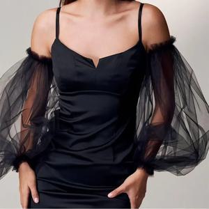 여자 레이스 팔 커버 우아한 긴 큰 레이스 장갑 분리형 얇은 명주 그물 탄성 커프 랜턴 장갑 신부 파티 웨딩 팔 슬리브