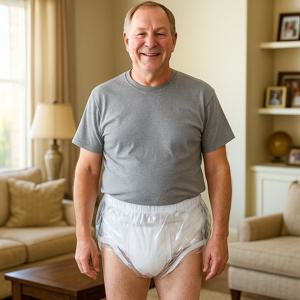 1pc 성인을위한 솔리드 컬러 방수 기저귀 빨 수있는 재사용 가능한 기저귀 케어 바지 누출 방지 바지 방수 노인 기저귀 커버