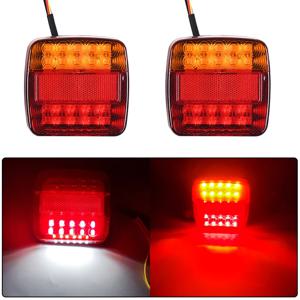 2PCS 26LED 12V DC 방수 내구성 자동차 트럭 LED 후면 테일 라이트 경고등 램프 트레일러 캐러밴