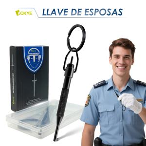 【AOKYE】범용 수갑 열쇠(검은색), 미끄럼 방지 손잡이, 열쇠 고리, 잠금 해제 안전 기능이 있는 무리한 수갑에 적합하지 않음