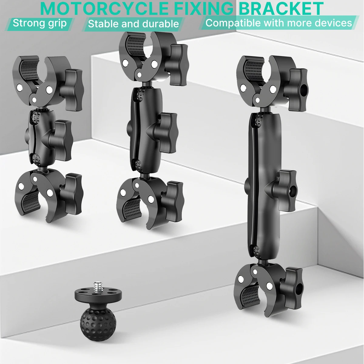 Insta360 One X2 X3 스포츠 카메라 액세서리 용 GoPro 오토바이 자전거 핸들 바 클립 브래킷 용 카메라 더블 클립 크랩 클램프