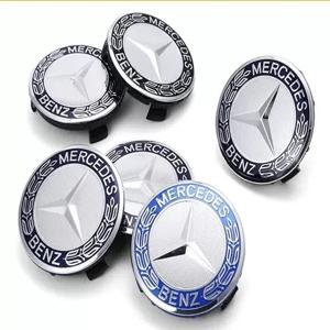 메르세데스 벤츠 B/C/E/S 클래스 A 클래스 C200L GLC GLK CLA W212 W213에 적합한 75mm 자동차 휠 허브 센터 커버 개조 4개