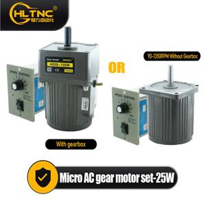 25W 마이크로 AC 모터 110v 220v 단상 비동기 모터 기어 모터 10mm 모터 샤프트 + 속도 컨트롤러 5RPM-1350RPM 50/60hz