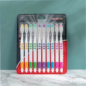 10pcs 더블 울트라 소프트 칫솔, 대나무 숯 NanoToothbrushes, 치과 개인 치아 브러쉬 지원 성인 칫솔