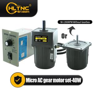 마이크로 AC 모터, 단상 비동기 모터, 기어 모터, 속도 제어기, 12mm 모터 샤프트, 5RPM-1350RPM, 50Hz, 60Hz, 40W, 110V, 220V