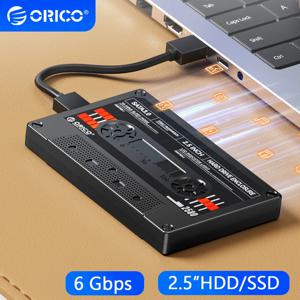 ORICO 2.5 인치 하드 드라이브 인클로저, USB C SATA III 클래식 SSD HDD 외장 케이스, 6Gbps HD 스토리지 박스, PC 노트북용 충격 방지