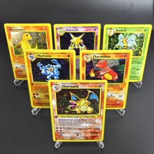 1996 1 세대 포켓몬 카드 Charizard Pikachu Mewtwo Blastoise RARE 자체 제작 싱글 카드 클래식 게임 애니메이션 카드 선물