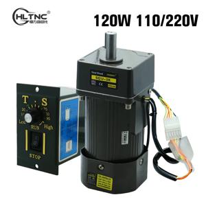 HLTNC 마이크로 AC 기어 유도 모터, 단상 속도 그로버 엔진, 5RPM-1350RPM 컨트롤러, 120W, 110V, 220V, 50Hz, 60Hz