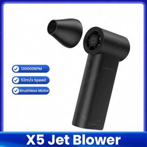 X5 터보 제트 팬 130000   RPM 전기 공기 송풍기 강력한 대형 바람 헤어 드라이어 고속 터보 휴대용 미니 송풍기 블랙/화이트