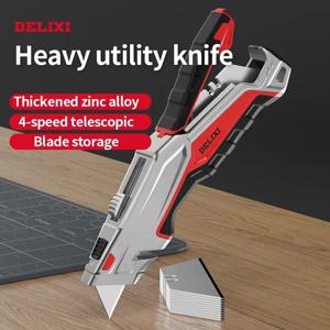 견고한 견고한 올스틸 접이식 전기공용 칼 - 케이블 피복 제거, 벽지 절단 등을 위한 프리미엄 유틸리티 커터