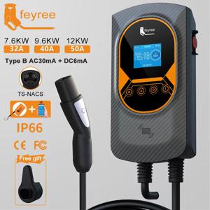 Feyree EV 충전 스테이션, TS-NACS 소켓 EVSE 월박스, 테슬라 자동차용 고속 충전 앱 제어, 32A, 7.6KW, 40A, 9.6KW, 50A, 12KW
