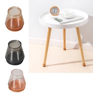 8pcs 침묵 실리콘 의자 피트 커버 고무 라운드 의자 다리 모자 펠트 미끄럼 방지 바닥 보호기 가구