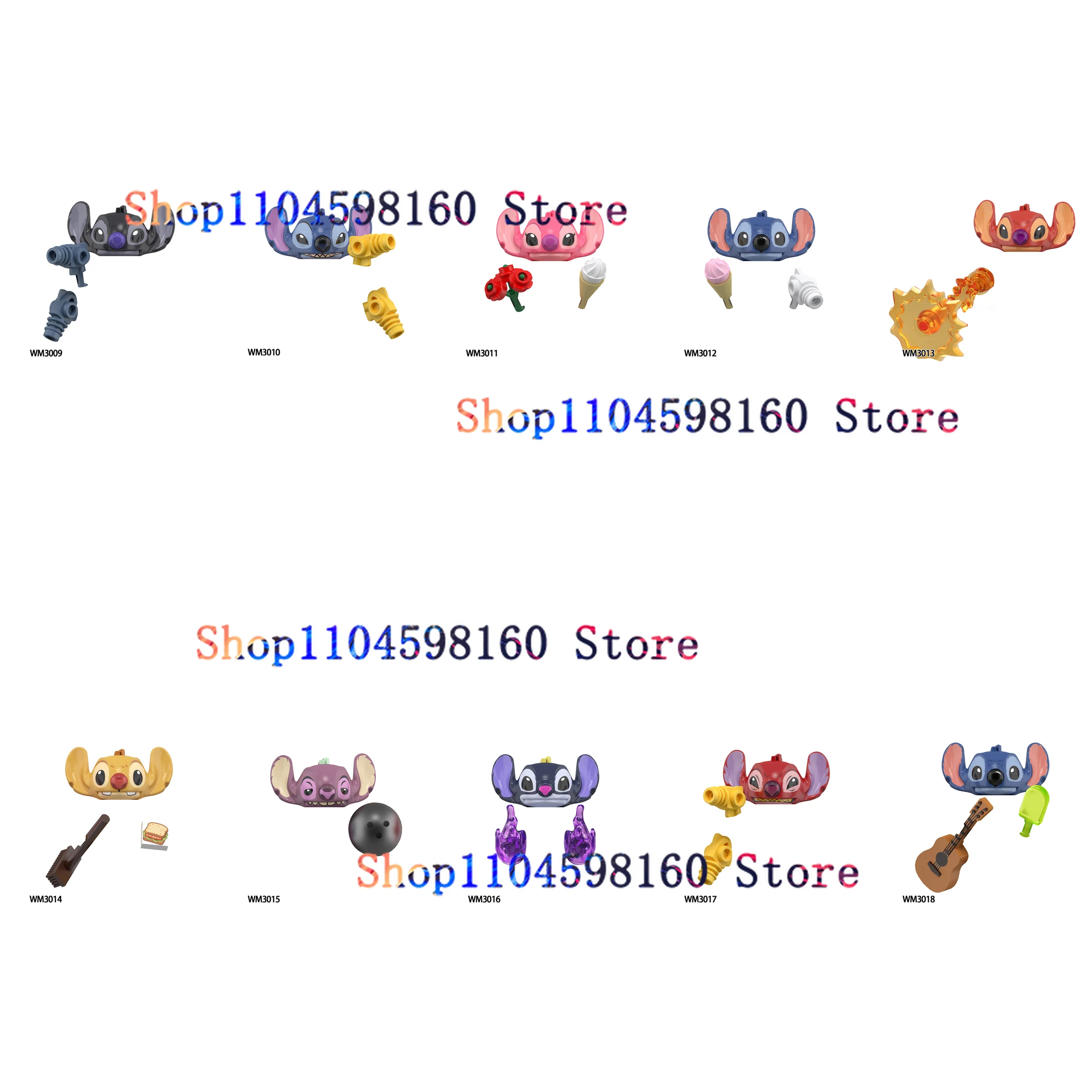 WM 블록 WM6219 WM3009 WM3018 애니메이션 만화 TV 영화 귀여운 블록 장난감 조립 블록 수집 모델 어린이 장난감 생일 선물