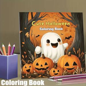 성인 스트레스 감소를 위한 귀여운 할로윈 색칠책 28페이지 |   휴식과 기분 개선을 위한 색칠책 발렌타인데이