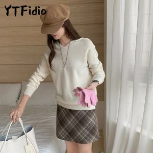 YTFidio 100% 울 여성 후드 풀오버 스웨터 여성 오버사이즈 스웨터 카디건 334