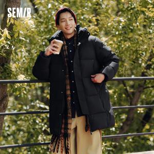 세미르 다운 재킷 남성용 겨울 90% 다운 충전 방풍 삼중 방수 2025 신상 아웃도어 롱 후드 패딩 따뜻한 남성복
