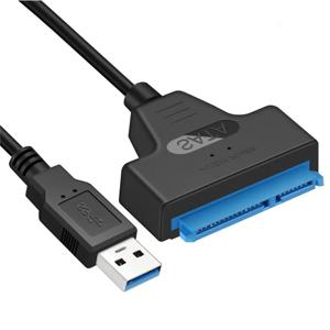 최대 6Gbps Sata-Usb 3.0 어댑터(2.5인치 노트북 액세서리용) 외장형 HDD SSD 하드 드라이브 22핀 케이블 컴퓨터 케이블