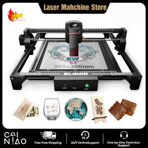 ELIDOR Z6 6W Laser Engraver Machine CNC 블루 레이저 다이오드 작업 영역 300X300mm 레이저 각인 및 절단 가정 DIY용 각인 가능한 폰 태그, 3D 퍼즐, 커버드 합판, 아크릴, 가죽, 유리, 세라믹