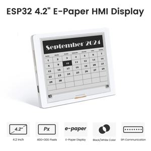 CrowPanel 4.2인치 전자 종이 전자 잉크 400*300 ESP32-S3 HMI 디스플레이 Arduino/ESP/MicroPython용 SPI 인터페이스로 구동되는 흑백