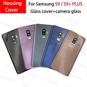 삼성 갤럭시 S9 G960 / S9 + Plus G965 배터리 커버 후면 도어 하우징 케이스 카메라 렌즈 스티커 용 후면 유리 교체