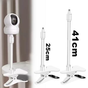 휴대용 클립 마운트 웹캠 스탠드 (아기 침대 모니터 카메라 홀더, 유아용 침대 부착용, 유연한 트위스트 마운팅 키트 포함)