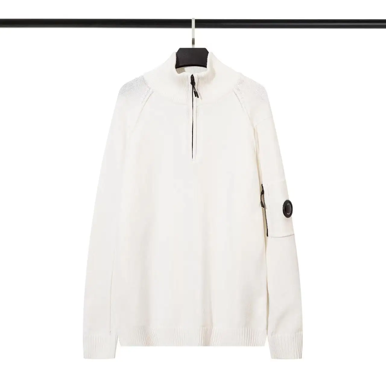 캐주얼 니트 지퍼 풀오버 스웨트셔츠 루즈핏 청소년 봄 가을 긴팔 라운드넥 단색 레저웨어