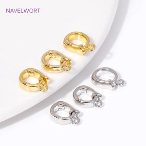 18K 골드 도금 힌지 목걸이 강화제, 보석 만들기 용품 펜던트 보석 걸쇠 커넥터 패스너 DIY 액세서리