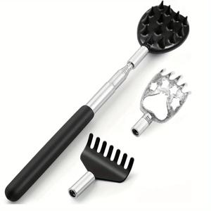 3 개/대 백 Scratcher 텔레스코픽 긁는 백 Scratcher 마사지 키트 스크레이퍼 확장 가능한 텔레스코픽 가려움증 마사지 휴식