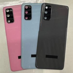 삼성 갤럭시 S20 후면 배터리 커버 갤럭시 S20 G980 G980F SM-G980 용 카메라 렌즈로 후면 도어 하우징 커버 교체