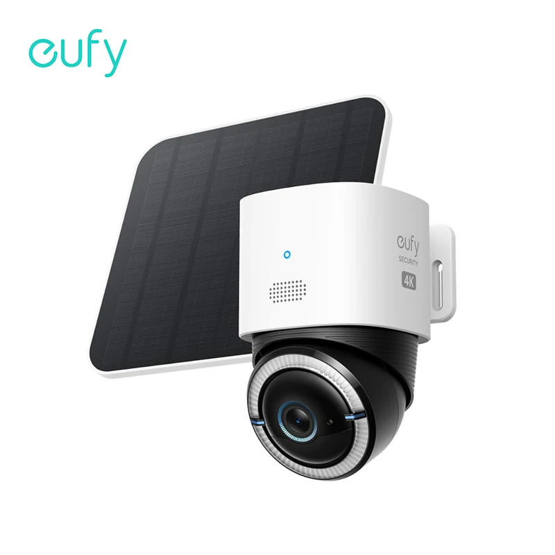 eufy 보안 4G 태양광 카메라 LTE Cam S330 4K 셀룰러 보안 무선 실외 팬 & 틸트 4G Wi-Fi 듀오 모드 감시