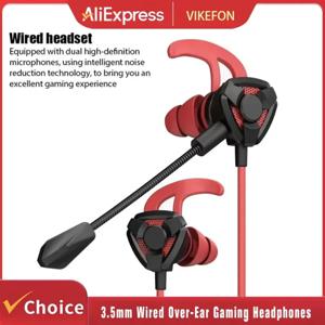 2025 헤드셋 게이머 헤드폰 유선 이어폰 게임용 이어 버드 (Pubg PS4 용 마이크 포함) CSGO Casque Phone Tablet Laptop Universal Game