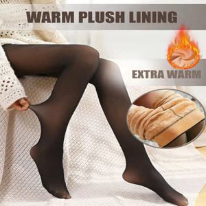 두꺼운 벨벳 팬티스타킹, 따뜻한 신축성 소재, 하이웨이스트 타이츠, 내추럴 섹시 피규어, 블랙 시어 디자인, 겨울