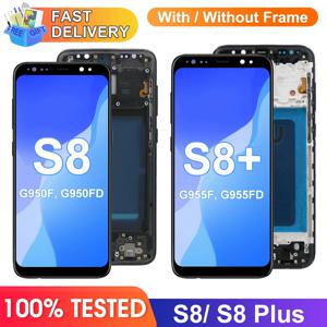 삼성 갤럭시 S8 G950F 용 프레임이있는 삼성 갤럭시 S8 + G955F Lcd 디스플레이 디지털 터치 스크린 용 TFT S8 Plus 스크린 어셈블리