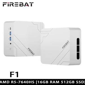 FIREBAT F1 미니 PC AMD Ryzen 5 7640HS DDR5 16GB RAM 512GB SSD WIFI6 BT5.2 휴대용 데스크탑 미니 PC 데스크탑 컴퓨터