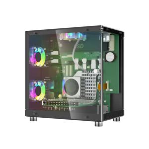 1.3인치 OLED 스크린, 3개의 냉각 팬, PCIe M.2 소켓, Raspberry Pi 5용 RGB 컬러 라이트, Jetson Orin Nano가 포함된 Elecrow 미니 PC 케이스