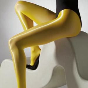 플러스 사이즈 여성용 옐로우 오일 슬릭 스타킹 하이 웨이스트 글로시 피니쉬 팬티 스타킹 레깅스 신축성있는 섹시한 쉬어 스타킹 롱 양말