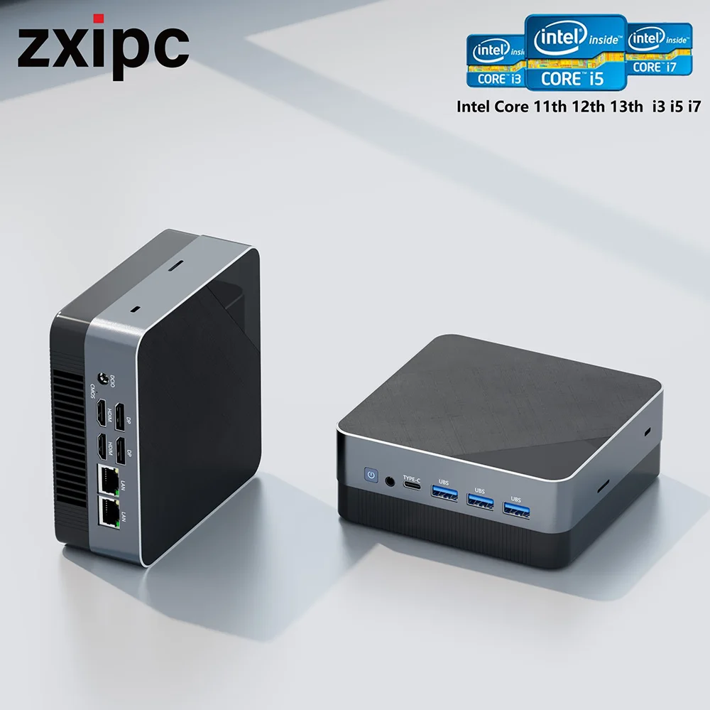 미니 PC 컴퓨터 게임 Intel Core i3 115G4 i5 1340P 1335U CPU NUC Office DDR4 NVMe 게임 미니 컴퓨터 HDMI VGA 4 디스플레이