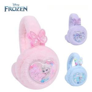 디즈니 겨울왕국 어린이 귀마개 방한 및 보온 귀덮개 여자아이 플러스 플리스 귀덮개 얼음 눈 만화 귀