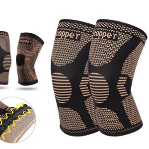 2025년 신제품 인기 니트 무릎 보호대 구리 이온 무릎 보호대 사방 신축성 통기성 농구 배구 스포츠 무릎 보호대