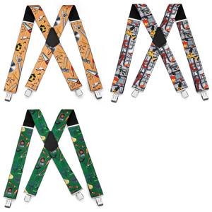 드레스 팬츠용 성인용 서스펜더, 정장 셔츠용 서스펜더, 조절 가능한 탄성 논슬립 서스펜더