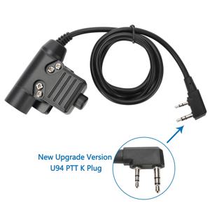 Baofeng Airsoft 전술 헤드셋 U94 PTT Baofeng UV-5R UV-S9 Plus UV-21 17 Pro 2Pin 라디오 용 버튼 포함