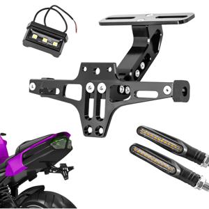 오토바이 조절 가능한 테일 제거 번호판 브래킷 방향 지시등, 야마하 혼다 BMW 스즈키 cfmoto mt07 mt09 fz07 용